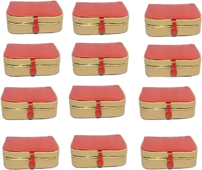 

Addyz Pack of 12 Pieces women men ring box Travel Storage case Jewellery Vanity Box(Rust)