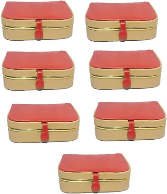 

Addyz Pack of 7 Pieces women men ring box Travel Storage case Jewellery Vanity Box(Rust)