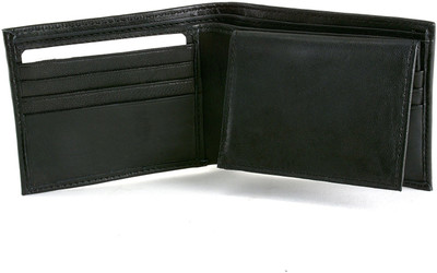 

Illios Men Black Genuine Leather Wallet(6 Card Slots)
