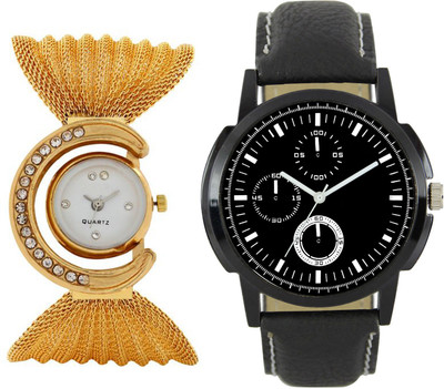 

Codice Mens and Women Couple watch combo of 2 LRJULA221 Leather Strap Couple watch Watch - For Men & Women