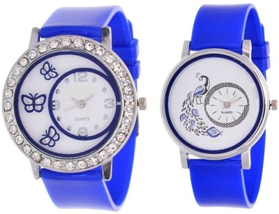 Talgo New Arrival Blue Robin Season Special RR312BUDAILMOREBK Multi-Colour DialMore Blue fancy beautiful glass watch with blue butterfly-312 crystals studded beautiful and fancy RR312BUDIALMOREBK Watch  - For Women   Watches  (Talgo)