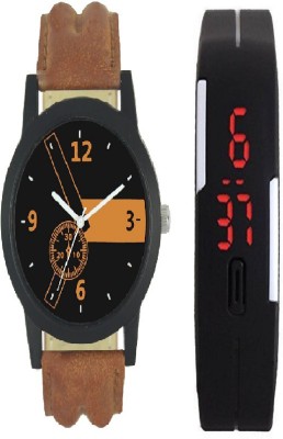 Infinity Enterprise branded stylist leather belt and digital Watch  - For Men   Watches  (Infinity Enterprise)