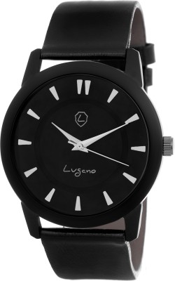 Lugano LG 1101 Exclusive Black Slim Series Watch  - For Men   Watches  (Lugano)