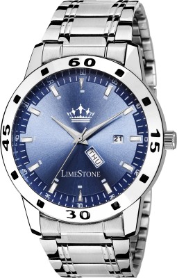 LimeStone LS2700 Free Size ~ Day and date functioning ~Metal strap Watch  - For Men   Watches  (LimeStone)