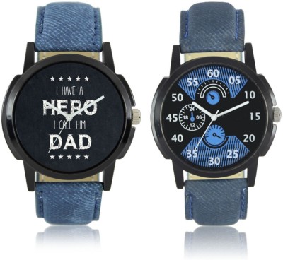 E-Smart J06-02-07-COMBO Black and Blue Dial analogue Watch Combo for men Watch  - For Men   Watches  (E-Smart)