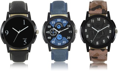 E-Smart J06-02-03-06-COMBO Multicolor Dial analogue Watches for men(Pack Of 3) Watch  - For Men   Watches  (E-Smart)