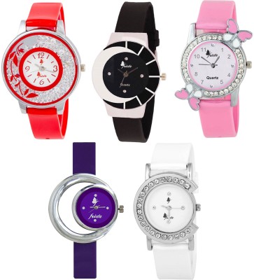 Frida Stylish CM Designer Set Of 5 Watch  - For Women   Watches  (Frida)