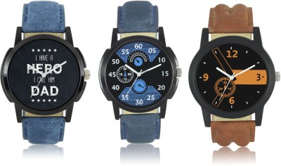 E-Smart J06-01-02-07-COMBO Multicolor Dial analogue Watches for men(Pack Of 3) Watch  - For Men   Watches  (E-Smart)