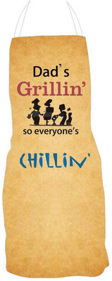 GIFTSMATE Polyester Home Use Apron - Free Size(Brown, Single Piece)