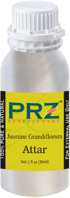 

PRZ Jasmine Grandiflorum Attar For Unisex (30 ML) - Pure Natural Premium Quality Perfume (Non-Alcoholic) Floral Attar(Floral)