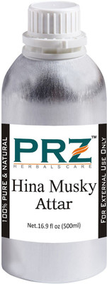 

PRZ Hina Musky Attar Roll-on For Unisex (500 ML) - Pure Natural Premium Quality Perfume (Non-Alcoholic) Floral Attar(Floral)