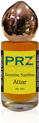 

PRZ Jasmine Sambac Attar Roll-on For Unisex (10 ML) - Pure Natural Premium Quality Perfume (Non-Alcoholic) Floral Attar(Floral)