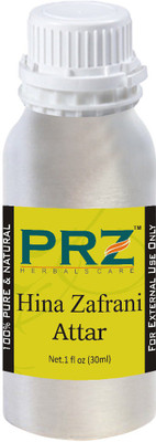 

PRZ Hina Zafrani Attar For Unisex (30 ML) - Pure Natural Premium Quality Perfume (Non-Alcoholic) Floral Attar(Floral)