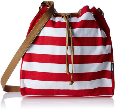 

Kanvas Katha Fashion canvas Studded sling bag Sling Bag(Red, 5 inch)