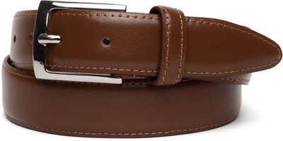 

U+N Men & Women Formal Brown Genuine Leather Belt
