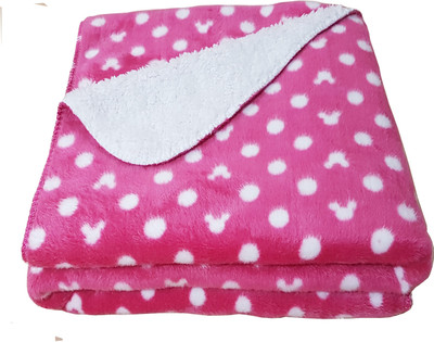 

My Newborn Polka  Crib Baby Blanket(Polyester, Hot Pink