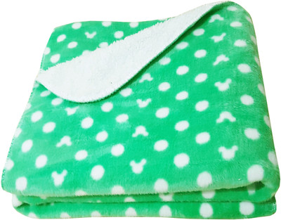 

My Newborn Polka  Crib Baby Blanket(Polyester, Green