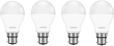 LUMINOUS 9 W Round B22 D LED Bulb(White, Pack of 4)