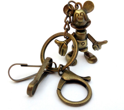

JOSHISNEST Cute Metallic Micky Mouse Locking Key Chain(Brown)