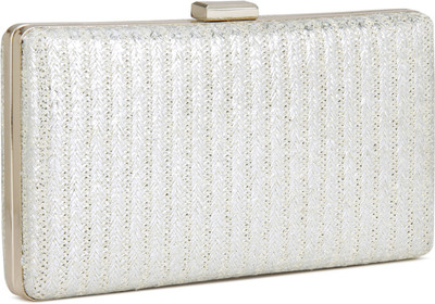 

W Casual White, Gold Clutch, Gold;white