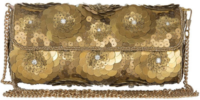 

The Indian Handicraft Store Casual Gold Clutch