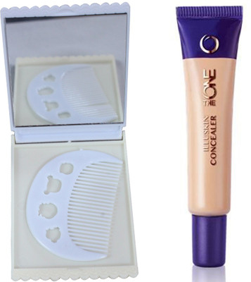 

Oriflame Sweden The ONE IlluSkin Concealer 10ml (Fair Light - 30615) With Mirror Comb Set(Set of 3)