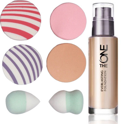 

Oriflame Sweden The ONE EverLasting Foundation 30ml (Nude Pink - 31162) With Puff Sponge(Set of 7)