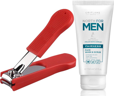 

Oriflame Sweden North For Men Fairness Face Wash & Scrub (32666) With Nail Cutter(Set of 2)