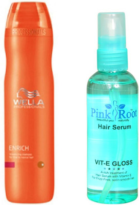 

WELLA ENRICH SHAMPOO WITH PINK ROOT HAIR SERUM(Set of 2)