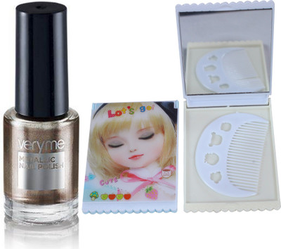 

Oriflame Sweden Very Me Metallic Polish Twilight Dust (30830) With Mirror Comb(Set of 3)