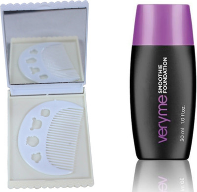 

Oriflame Sweden Very Me Smoothie Foundation (Porcelain - 20386) With Comb Mirror Set(Set of 3)