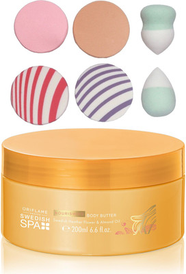 

Oriflame Sweden BODY CARE Nourishing Body Butter 200ml (30838) With Puff Sponge(Set of 7)