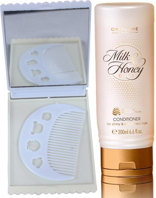 

Oriflame Sweden Milk & Honey Gold Conditioner 200ml (31709) With Comb Mirror Set(Set of 3)