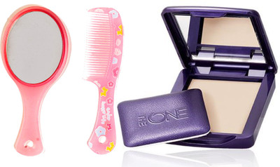 

Oriflame Sweden The ONE IlluSkin Powder 8g (Medium - 30613) With Comb Mirror Set(Set of 3)