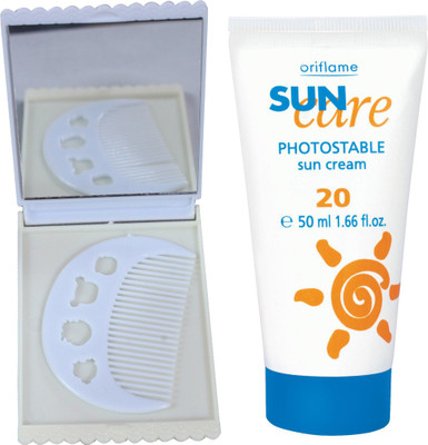 

Oriflame Sweden SUN CARE CREAM SPF 20 (50ml) 1815 With Comb Mirror Set(Set of 3)