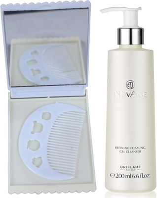 

Oriflame Sweden NovAge Refining Foaming Gel Cleanser 200ml (32596) With Comb Mirror Set(Set of 3)