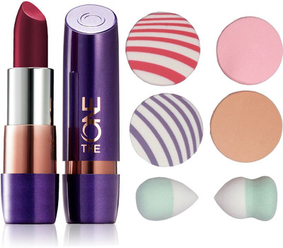 

Oriflame Sweden The ONE 5-in-1 Colour Stylist Lipstick (Deep Purple - 33545) With Puff Sponge(Set of 7)