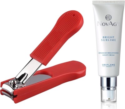 Oriflame Sweden NovAge Bright Sublime Advanced Brightening Night Cream 50ml (32658) With Nail Cutter(2 Items in the set)