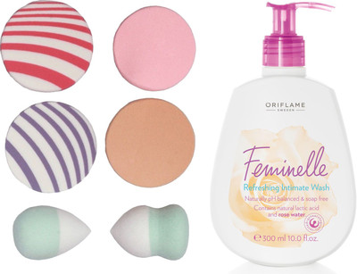 

Oriflame Sweden FEMINELLE Refreshing Intimate Wash 300ml (33022) With Puff Sponge(Set of 7)