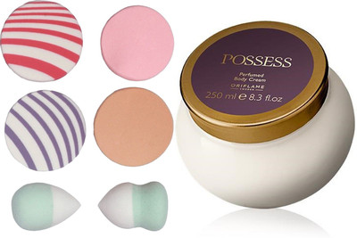 

Oriflame Sweden Possess Perfumed Body Cream 250ml (31784) With Puff Sponge(Set of 7)