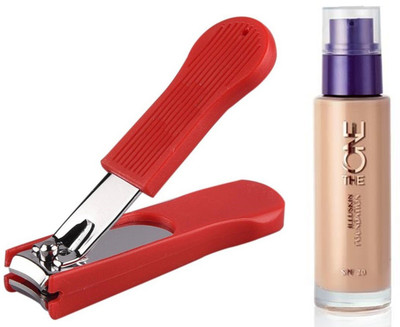 

Oriflame Sweden The ONE IlluSkin Foundation (Porcelain - 30596) With Nail Cutter(Set of 2)