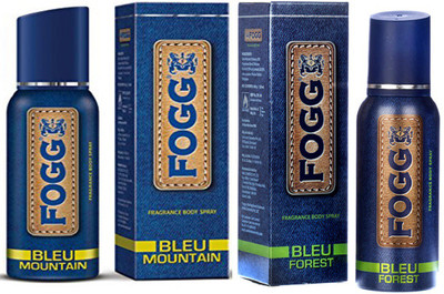 Fogg BLEU FOREST FRAGRANT BODY SPRAY 120 ML + BLEU MOUNTAIN FRAGRANT BODY SPRAY 120 ML Body Spray - For Men & Women(120 ml, Pack of 2)