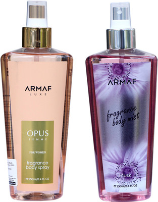

Armaf OPUS AND MUSK Body Spray - For Women(500 ml, Pack of 2)
