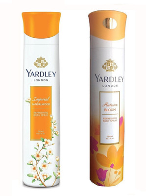 

Yardley Sandalwood And Autumn bloom Body Spray - For Women(150 ml, Pack of 2)