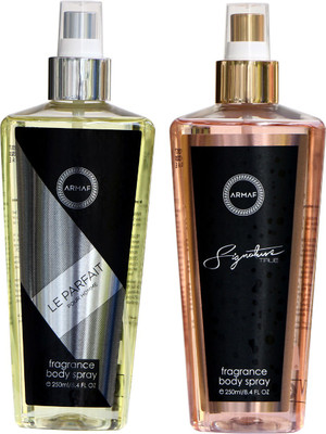 

Armaf LE PARFAIT AND SIGNATURE Body Spray - For Men(500 ml, Pack of 2)