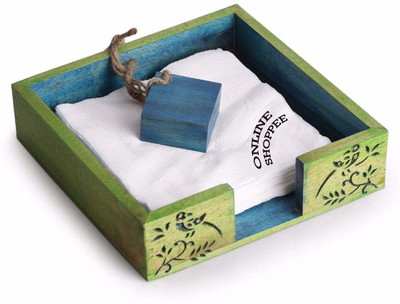 

Onlineshoppee 1 Compartments wood Leaf Design(Green, Turquoise)