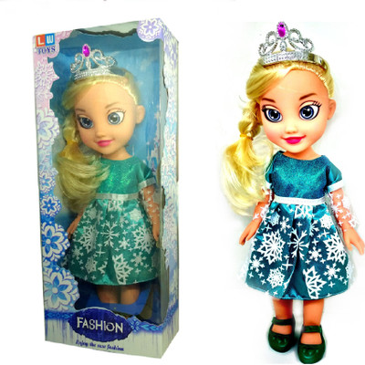 

VShine Fashion Frozen Doll Toddler Anna - with Crown Band , Cute Eye and well crafted Green(Green)