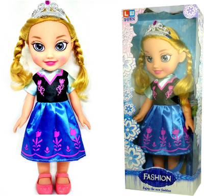 

VShine Fashion Frozen Doll Toddler Elsa - with Crown Band , Cute Eye and well crafted(Purple)
