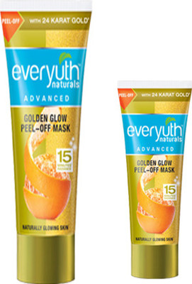 EVERYUTH NATURALS GOLDEN GLOW PEEL OFF MASK 50 GM + GOLDEN GLOW PEEL OFF MASK 90 GM(90 g)