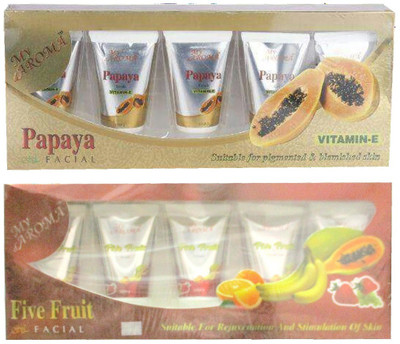 

My Aroma Papaya Five Fruit Tube Facial Kit 480 g(Set of 2)